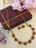 Gold Plated Lotus Choker Set