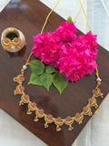 GOLD PLATED FLORAL CHOKER SET